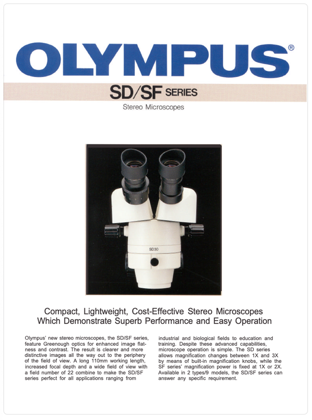 A brochure of a microscope
Description automatically generated