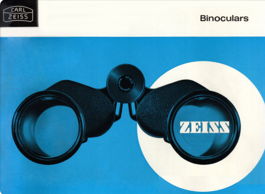 A black binoculars on a blue background
Description automatically generated