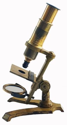 A close up of a microscope
Description automatically generated